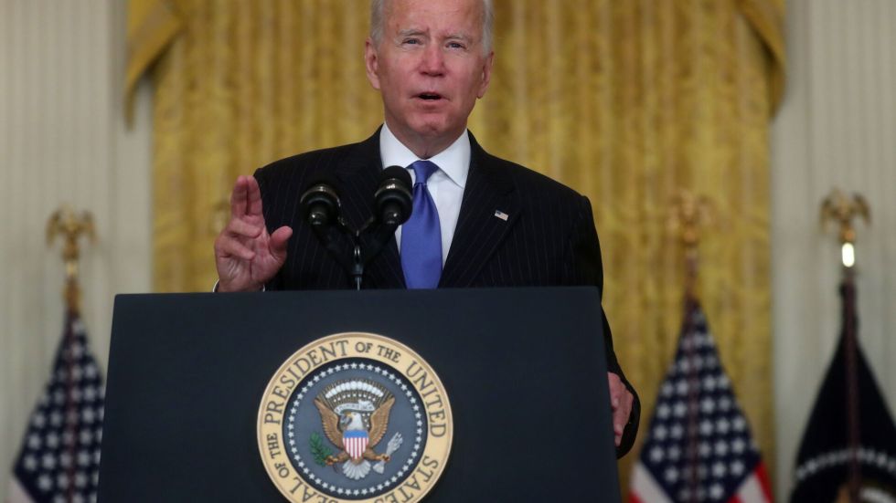 Biden addressed supply chain bottlenecks.