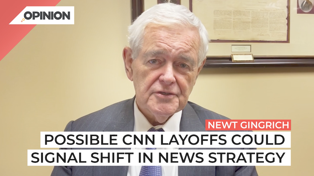 Newt Gingrich says possible layoffs at CNN could mean changes in news coverage.