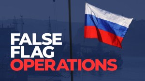 Russian officials are denying U.S. allegations that it is preparing a "false flag" operation to invade Ukraine as Russian troops gather near the Ukraine border.