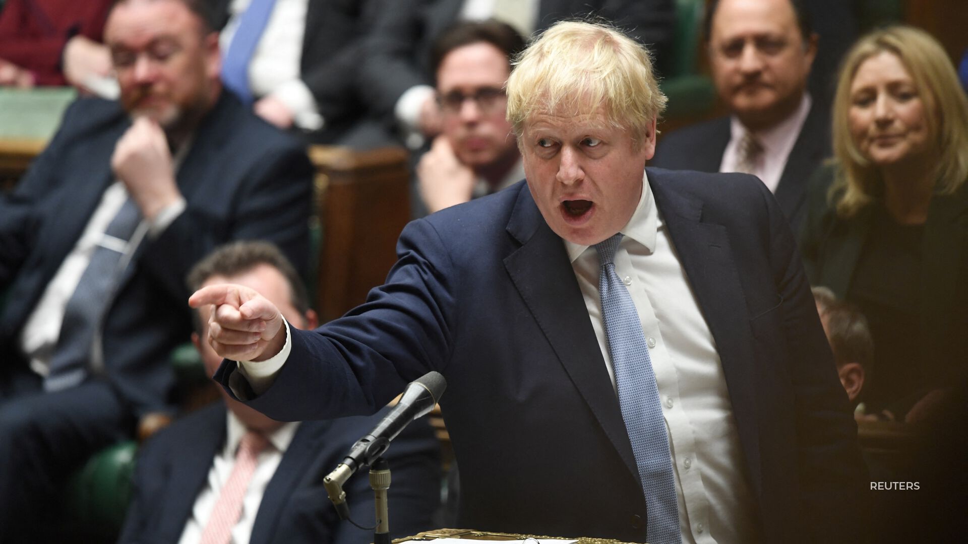 Boris Johnson reacted to the Partygate report.