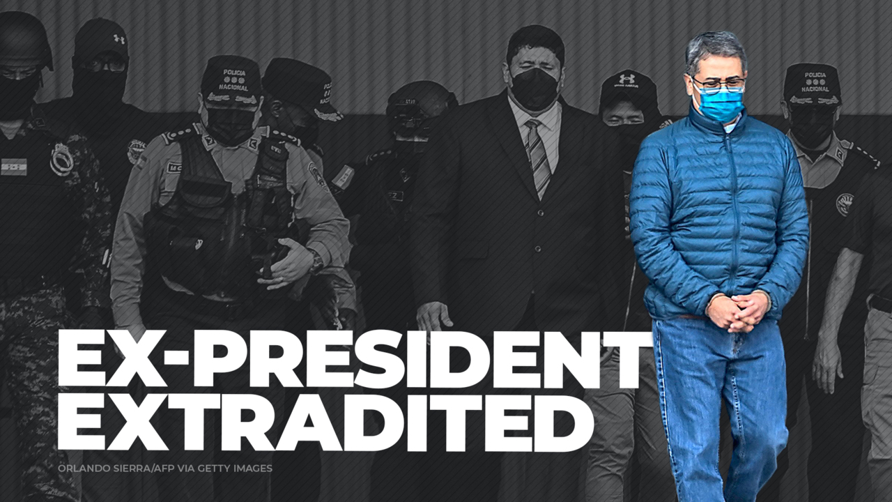 The US extradited the former president of Honduras to face federal drug charges. Juan Hernandez is accused of helping traffic 500,000 tons of cocaine.