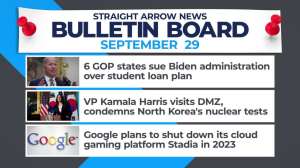 States files suit against the Biden administration's student loan plan, Harris ends her Asia trip in South Korea. Google shuts down Stadia.