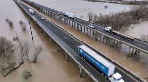 Officials warned that more of the flooding that has devastated parts of California could turn the Monterey Peninsula into an island.