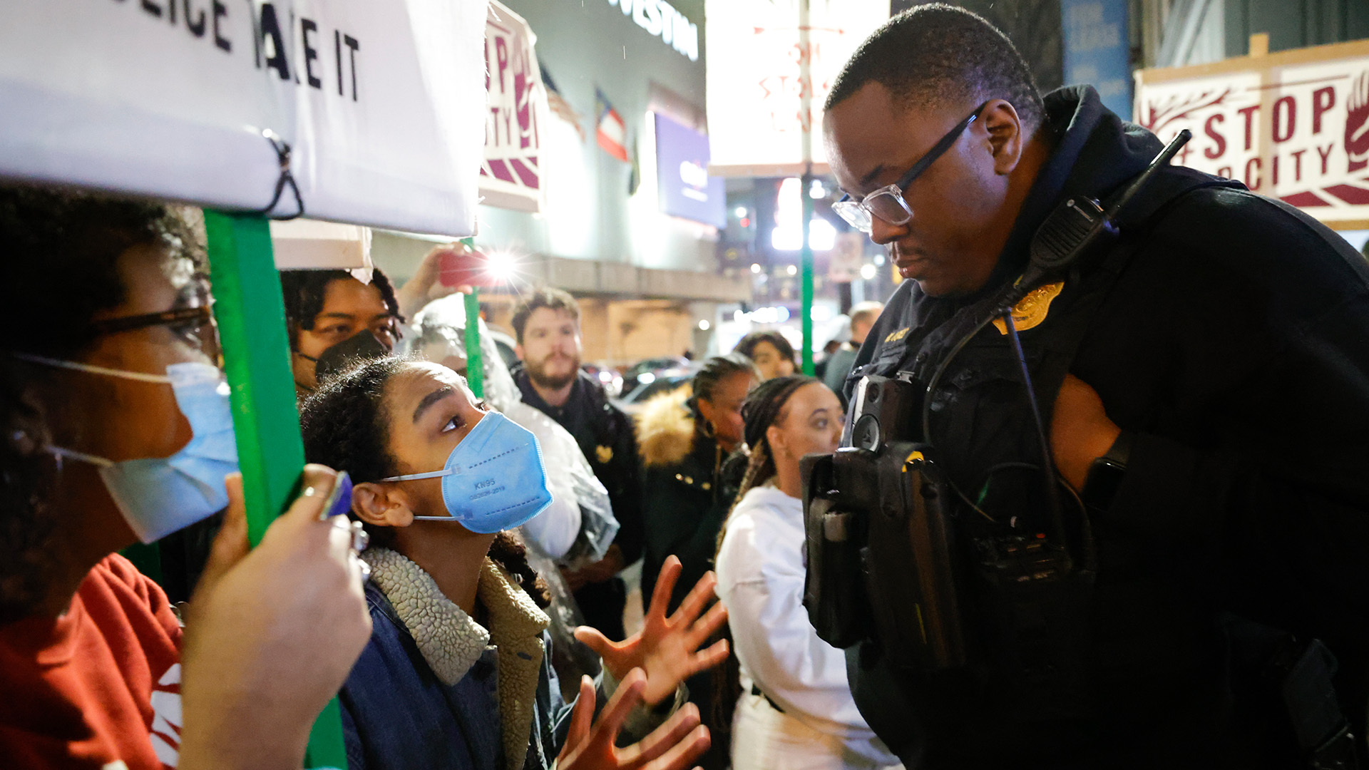 Hundreds activists marched to protest the construction of "Cop City," the  million fire and police training center outside of Atlanta.