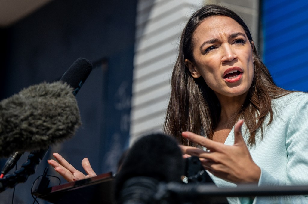 New York Democratic Rep. Alexandria Ocasio-Cortez is considering a bid to lead Democrats on the House Oversight Committee.