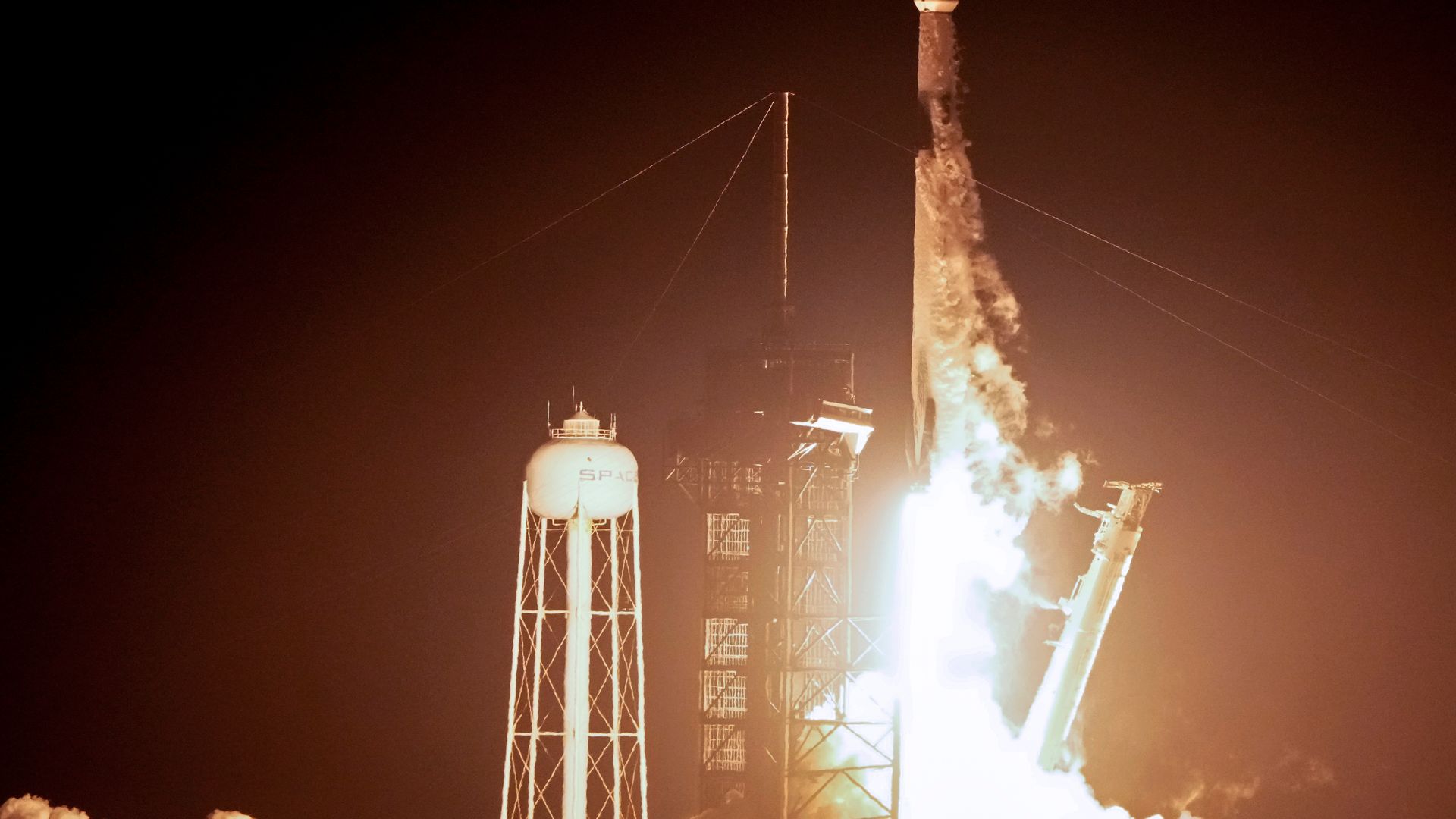 SpaceX's Falcon 9 rocket successfully lifted off from NASA's Kennedy Space Center in Florida carrying a private company's moon lander.