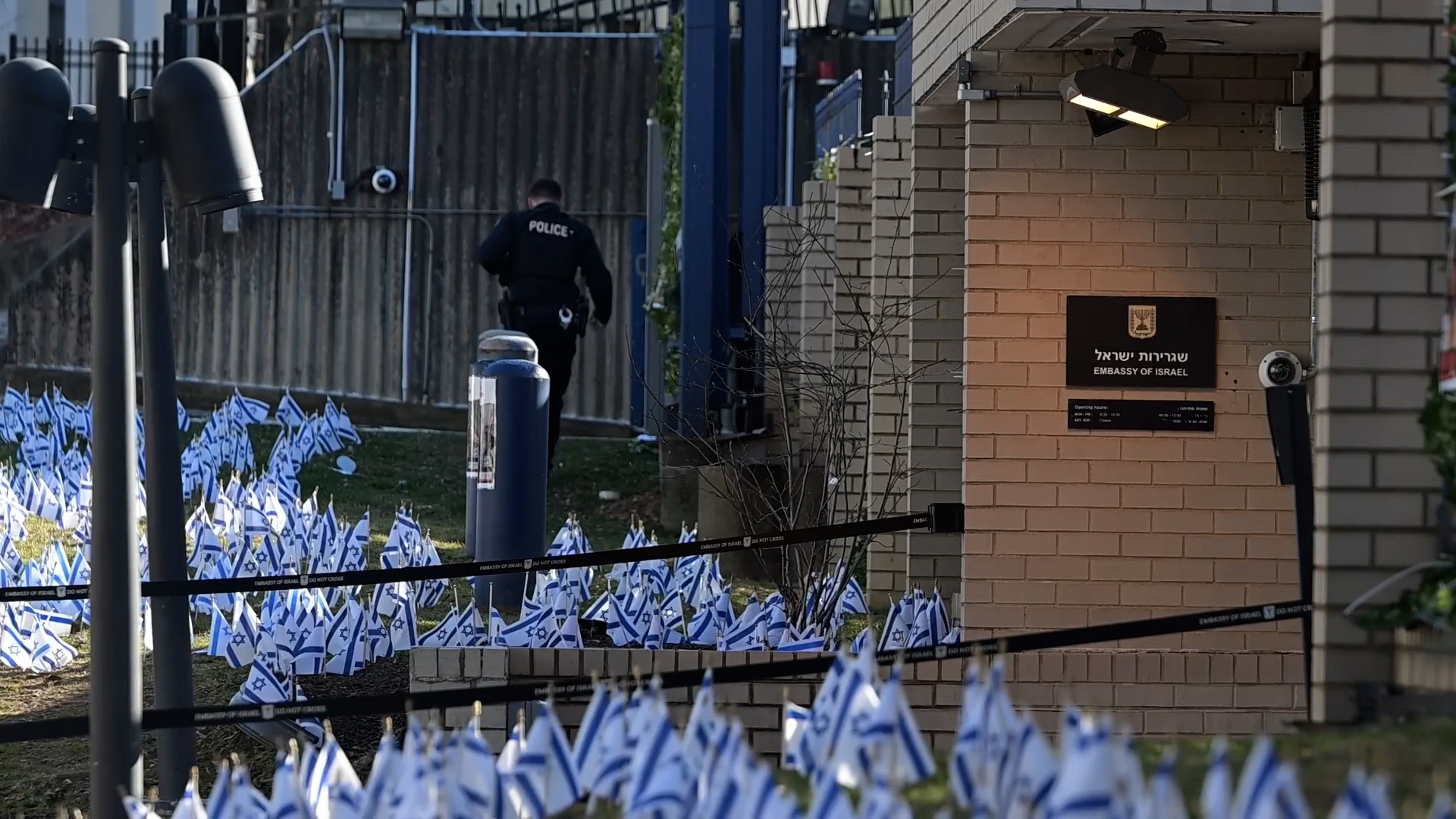 A man set himself on fire outside the Israeli Embassy in Washington on Sunday, Feb. 24, in what appears to be a protest against Israel's operations in Gaza. The U.S. military has confirmed that the individual is an active-duty member of the U.S. Air Force.