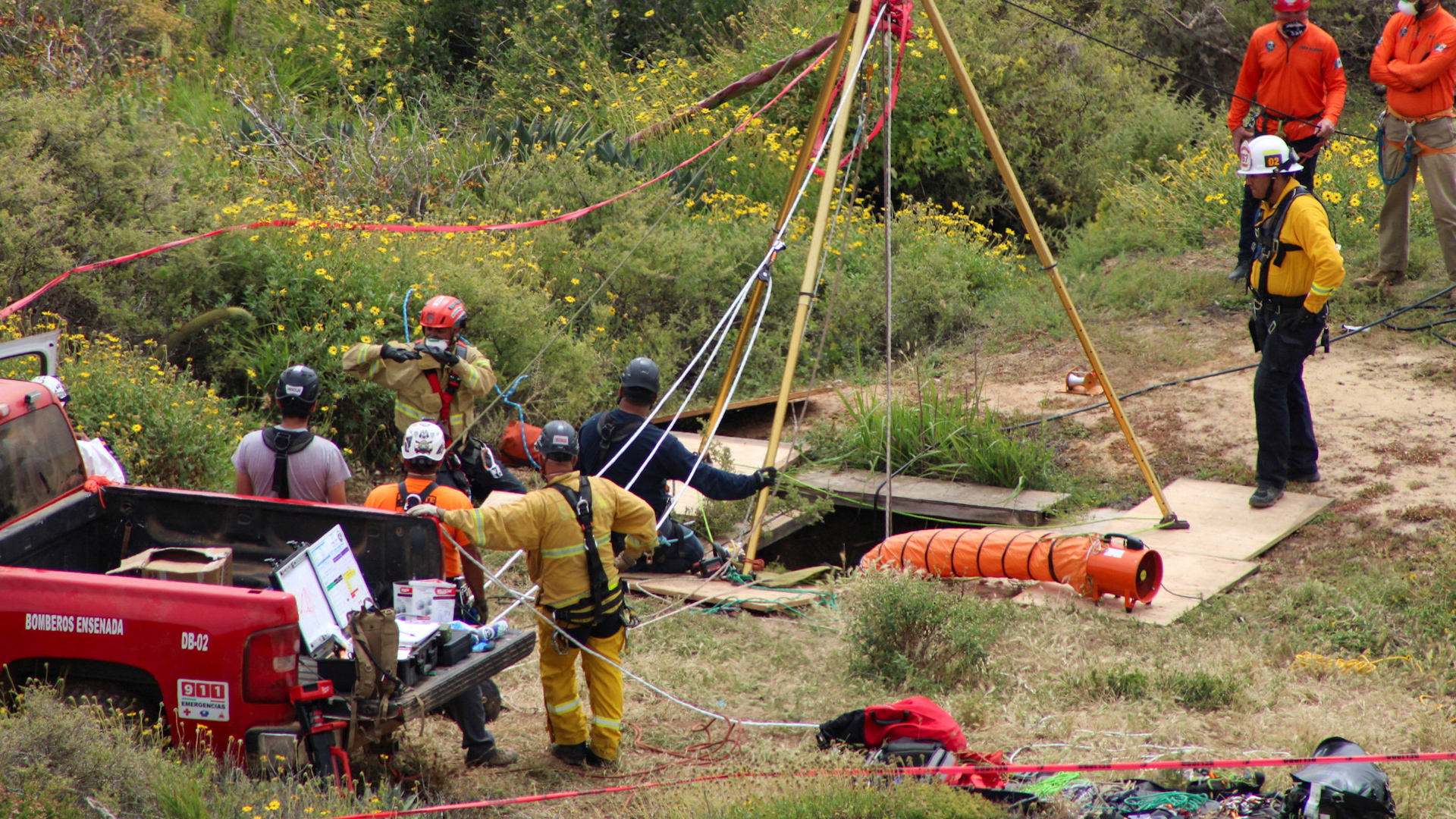 Three bodies identified as an American tourist and two Australian brothers were found in a well in Baja California, Mexico.