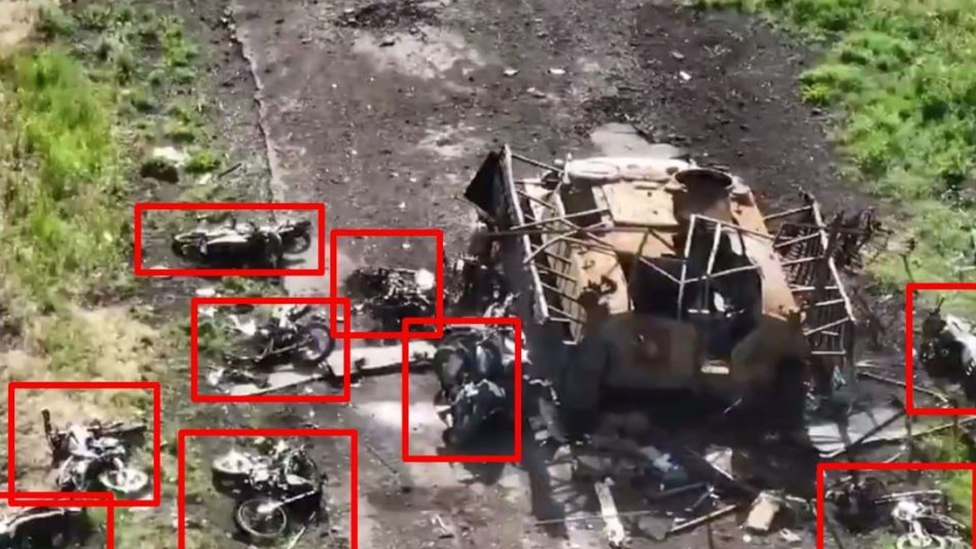 Ukraine is destroying a lot of Russia's modern tanks. So, the Kremlin is using a lot of older armor, as well as motorcycles and ATVs.