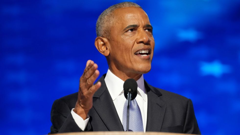 "We do not need four more years of bluster and bumbling and chaos." Former President Obama rallied support for Kamala Harris at the DNC.