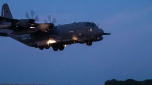 The Air Force is getting pretty good at landing big planes in "non-traditional locations," like an AC-130J Ghostrider near Bono, Arkansas.