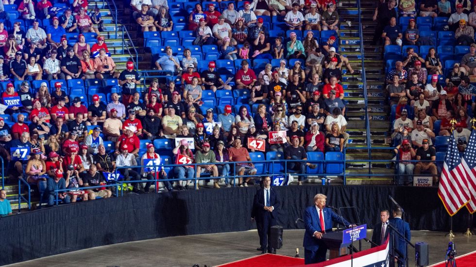 At a recent rally in Pennsylvania, supporters left before Trump finished hisa speech and they expressed frustration with his message.