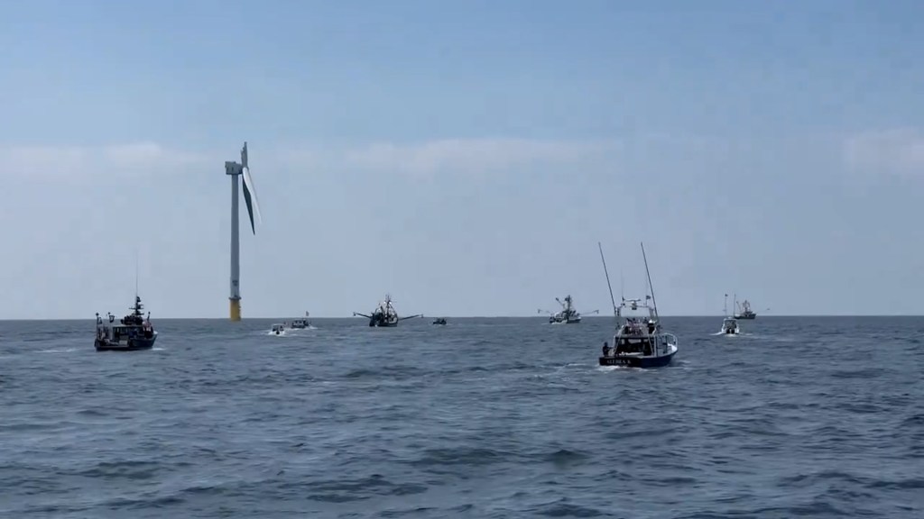 A series of protests have emerged off the coast of New England in response to an incident at the Vineyard Wind project.