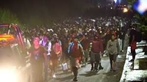 A caravan of about 2,000 migrants left southern Mexico Sunday, aiming to reach the U.S. southern border before the upcoming election.