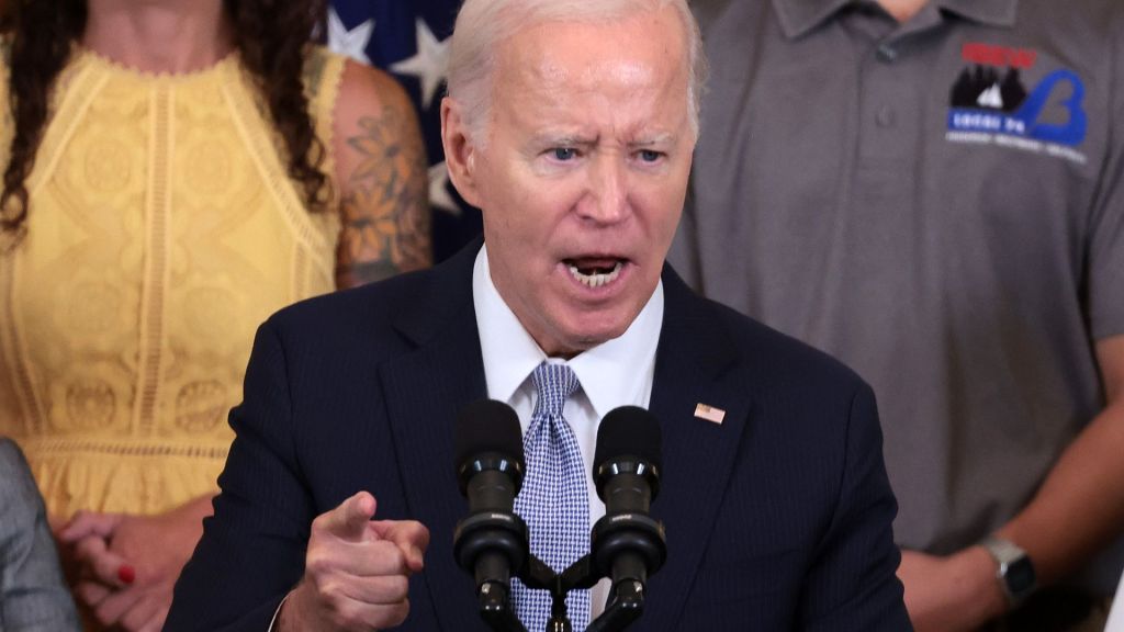 President Joe Biden criticized Donald Trump and Rep. Marjorie Taylor Greene, R-Ga., for the misinformation over Hurricane Milton.