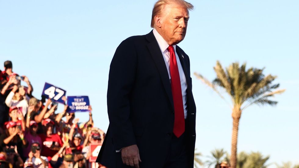 A man carrying a loaded gun was arrested at a security checkpoint outside former President Donald Trump’s rally in southern California Saturday, Oct 12. 