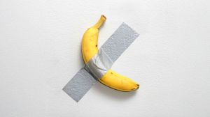 Sotheby's will auction Maurizio Cattelan's viral artwork Comedian- a banana duct-taped to a wall- with an estimated price of $1.5 million