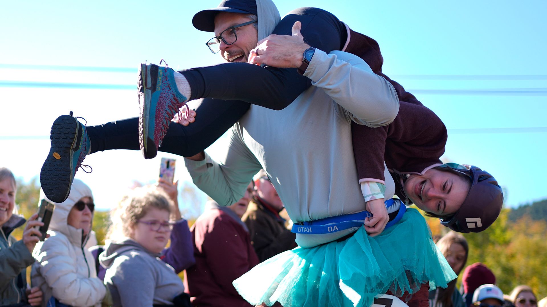 More than 30 couples competed in the North American Wife Carrying Competition Saturday.