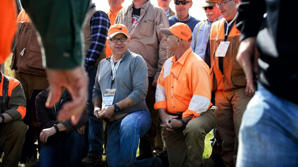 Minnesota Gov, Tim Walz, D, hunted for three hours on opening day of the state's pheasant hunting season but did not shoot any birds.