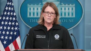 The FEMA Administrator said the invesigation continues into a former supervisor who told employees to avoid helping homes with Trump gear.