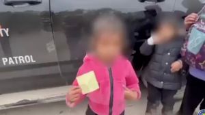 A 2-year-old girl was found crossing into the United States at the southern border over the weekend with only information on who to call.