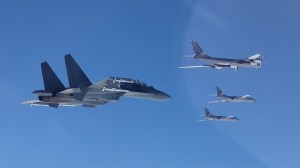 China and Russia conduct joint patrol over Sea of Japan with nuclear-capable bombers, prompting South Korea to scramble fighter jets.