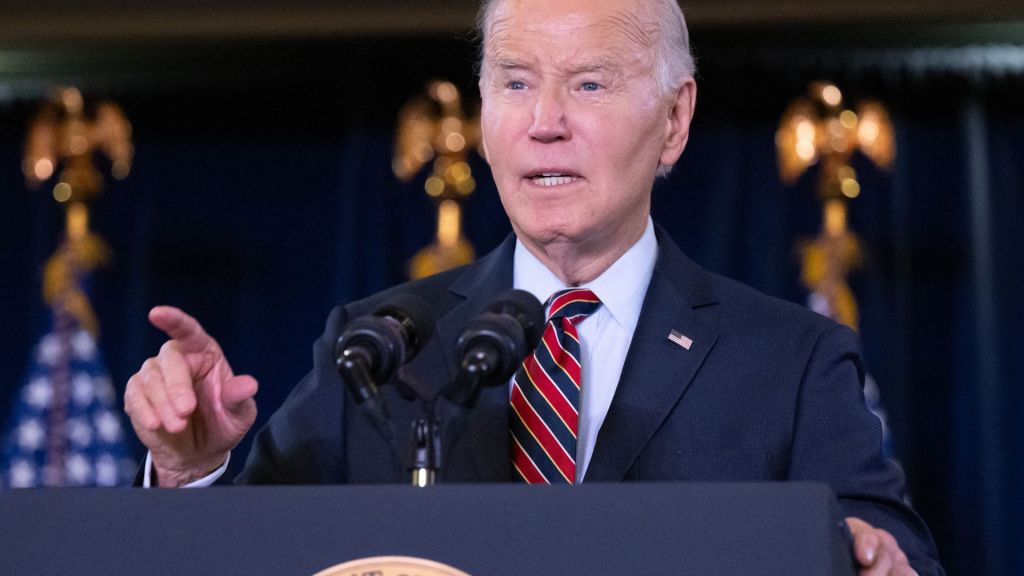 President Joe Biden highlighted the United States' global leadership during a holiday reception for the DNC in Washington, D.C., on Sunday.