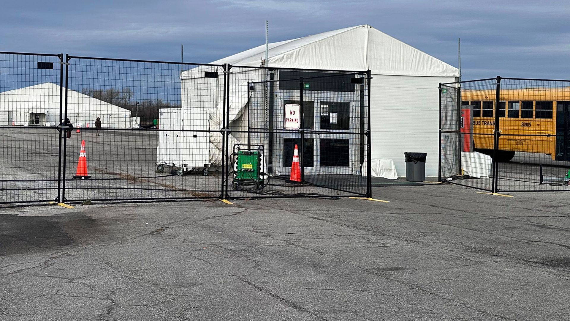 New York City Mayor Eric Adams announced the city is shutting down the Floyd Bennett Field shelter in March 2025.