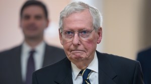 Republican senators say Sen. Mitch McConnell is fine after a fall during the GOP's weekly lunch on Tuesday.