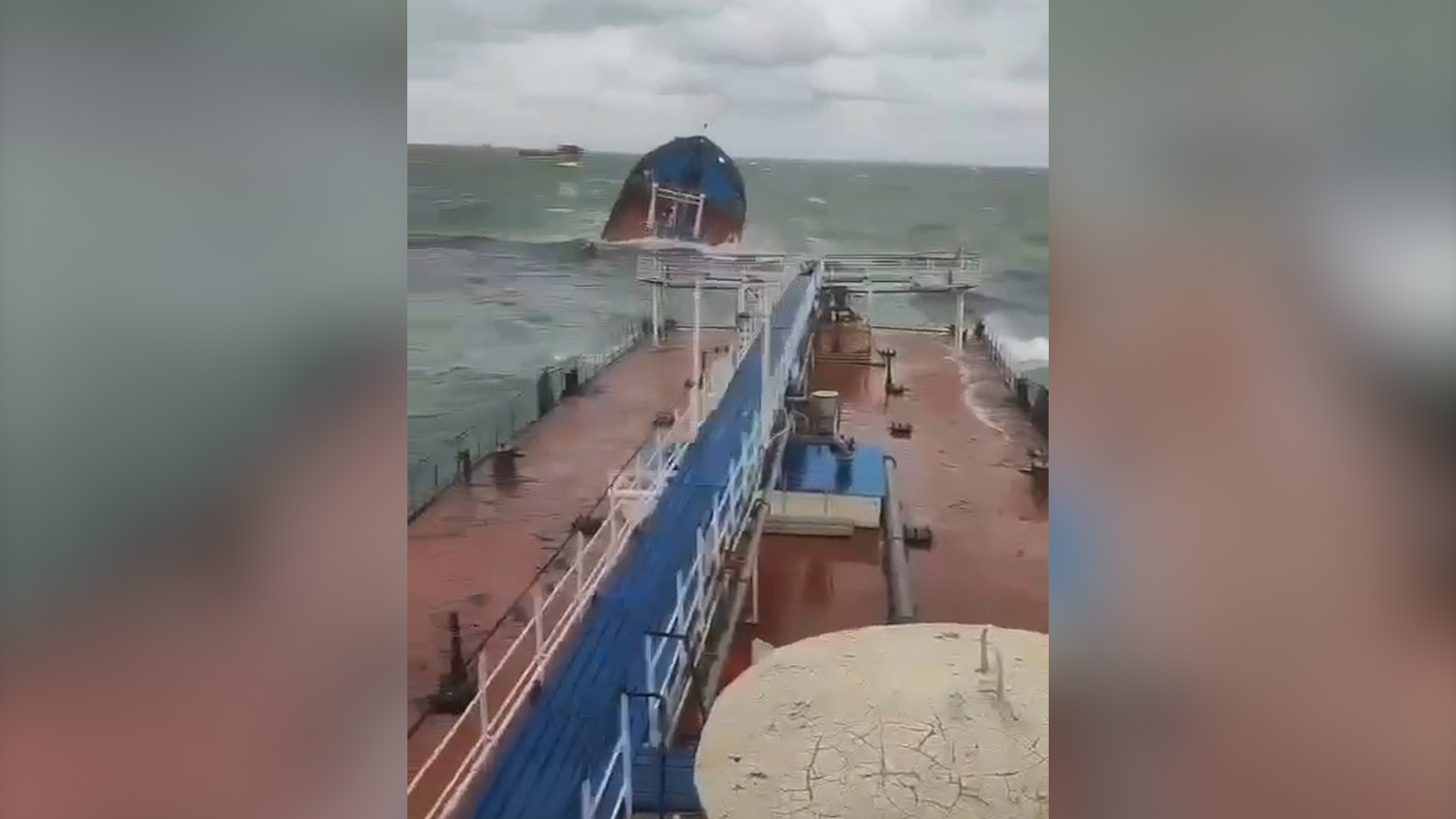 A Russian tanker carrying more than 4,300 tons of fuel oil broke apart during a severe storm in the Black Sea on Sunday, spilling an undetermined amount of its cargo near the Kerch Strait off the coast of Crimea. Officials are assessing the potential environmental impact.