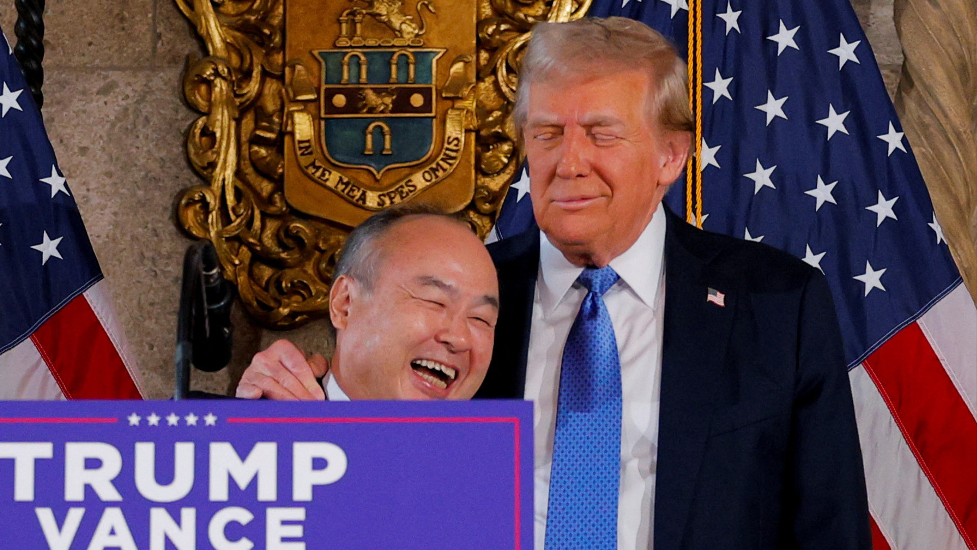 SoftBank is doubling down with its investment in President-elect Donald Trump's economy, committing 0 billion during Trump's second term.