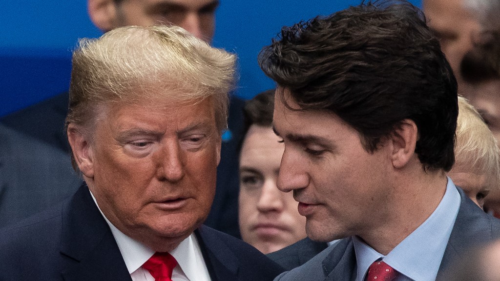 President Donald Trump invited "Governor Trudeau" to watch the game with him, suggesting Canada could become the "51st State."