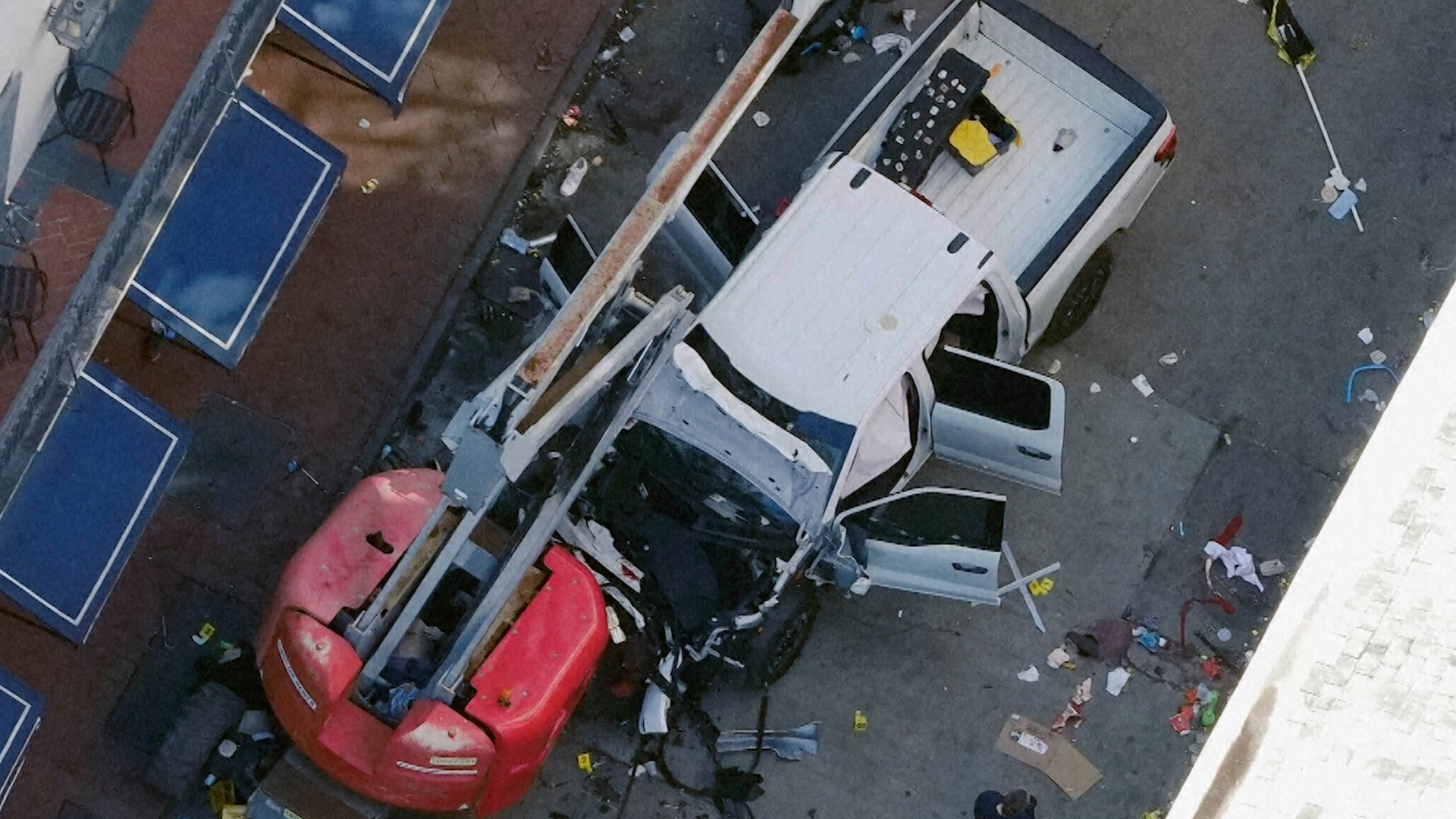 The footage was recorded by a New York Post reporter just 37 hours after the deadly car attack on Bourbon Street.