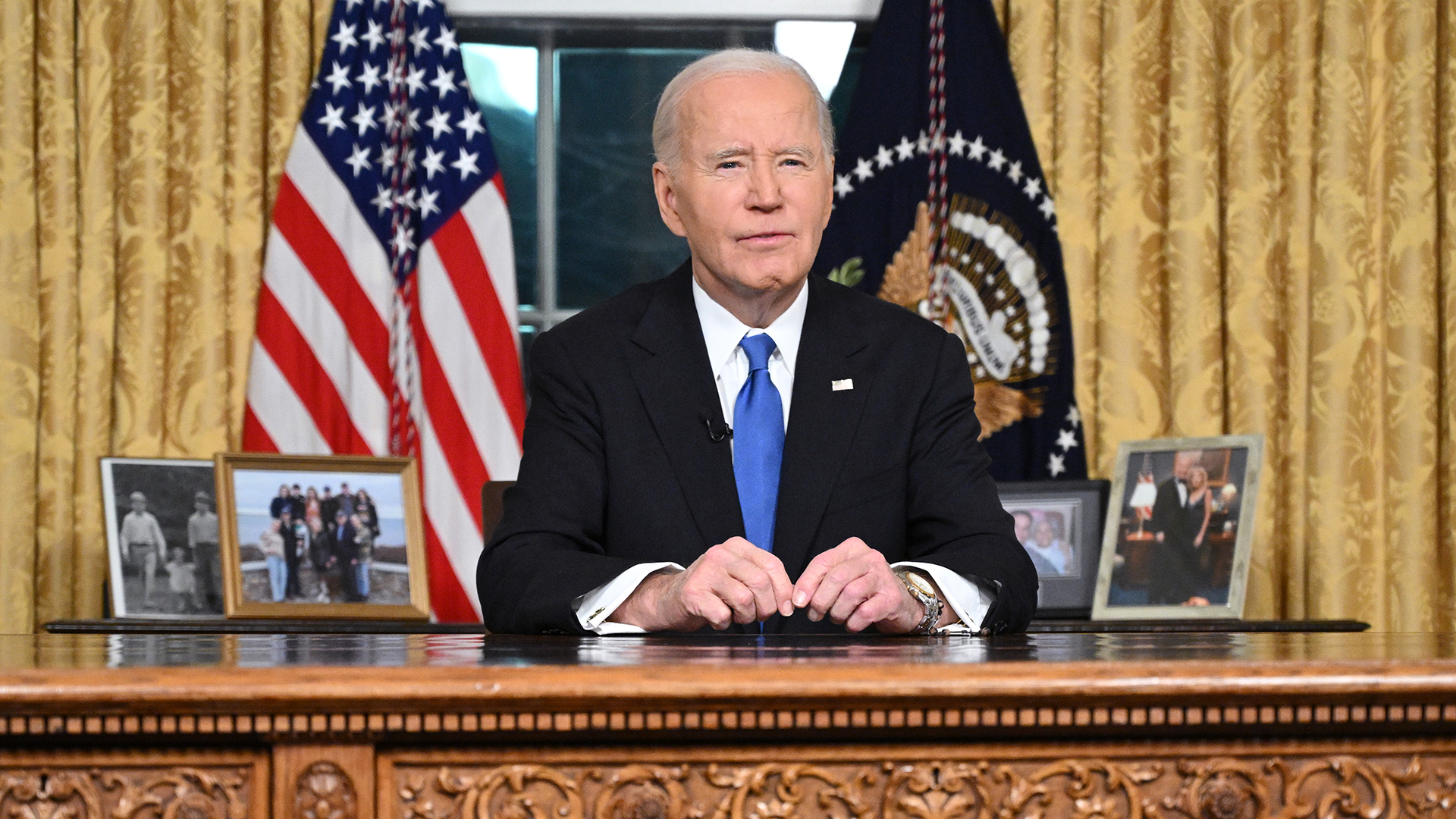 President Joe Biden gave his farewell address to the American people from the Oval Office Wednesday night.