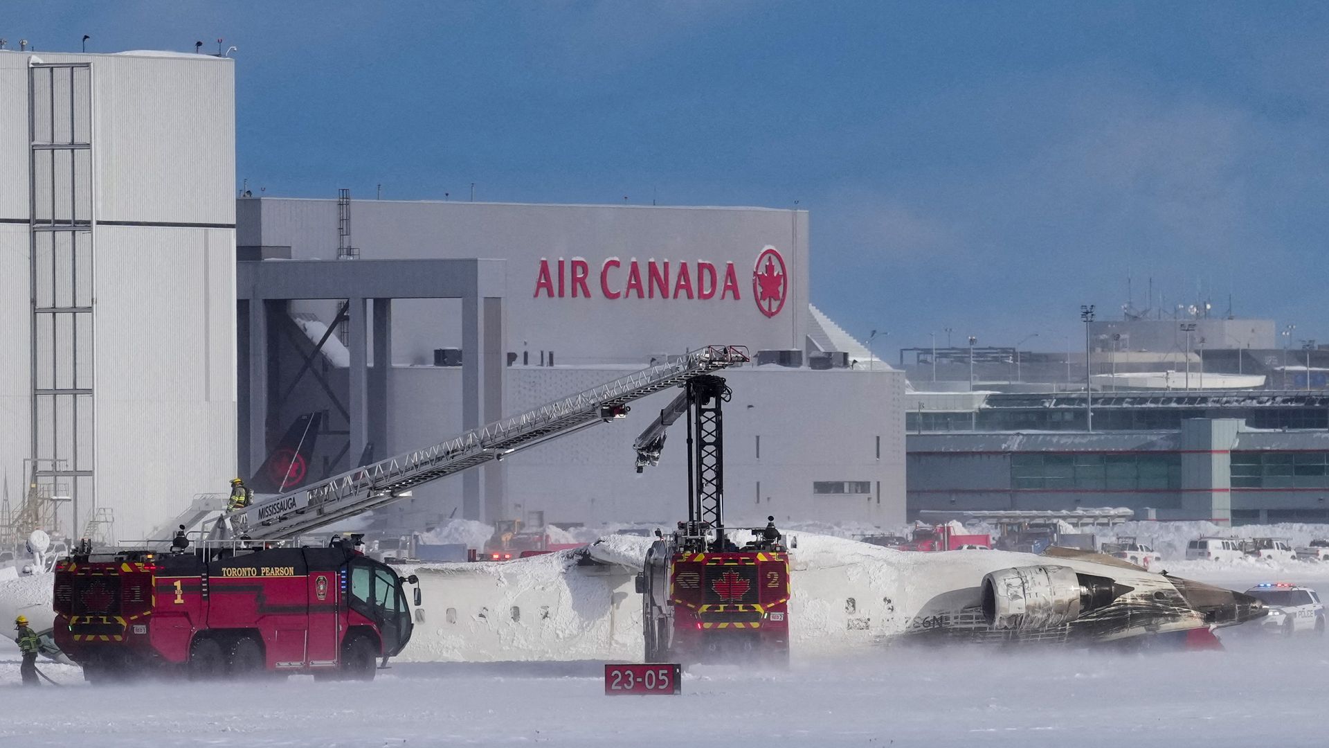 Delta Airlines flight flips during landing at Toronto airport