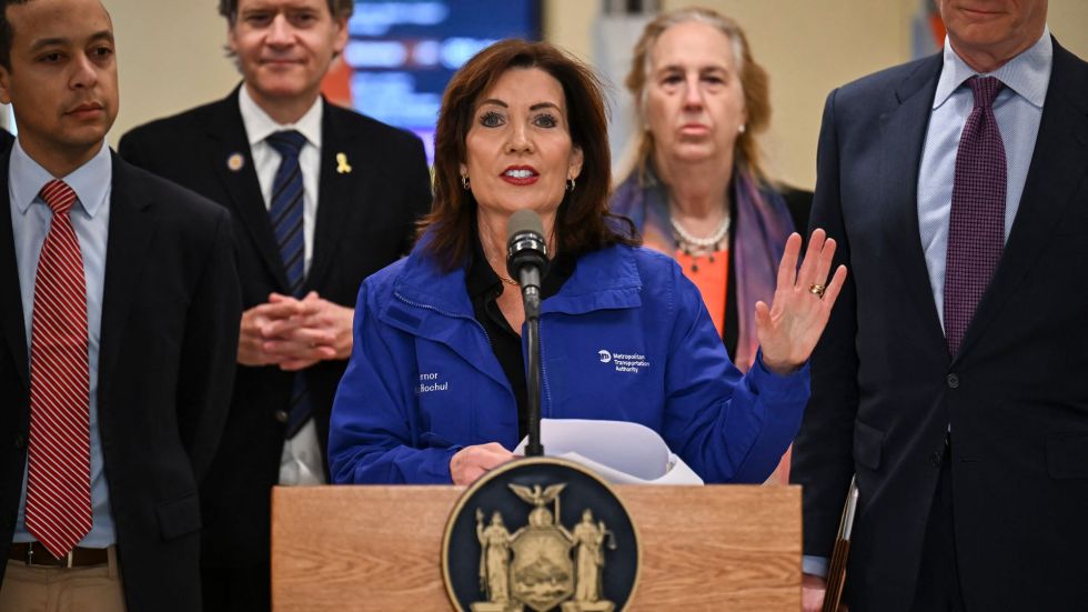 New York Gov. Kathy Hochul responded to the Trump administration's efforts to end New York City's congestion pricing.