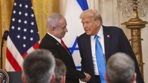 President Donald Trump made an announcement during a press conference at the White House with Prime Minister Benjamin Netanyahu, Tuesday, Feb. 4, that the United States was planning to take over Gaza.