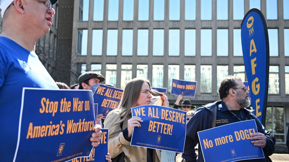 20 attorneys general in Washington D.C. and Democratic-led states are suing the Trump administration over the mass firing of federal employees.