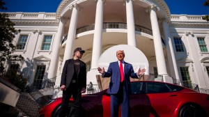 Tesla sent the letter on tariffs the same day CEO Elon Musk and President Trump showed off Tesla's fleet at the White House.